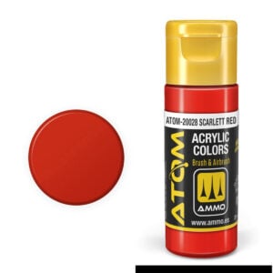 ATOM Color Acrylic Paint Scarlet Red ATOM-20028