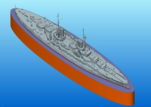 ICM Markgraf Full Hull and Waterline WWI German Battleship 1/700 Scale S.017