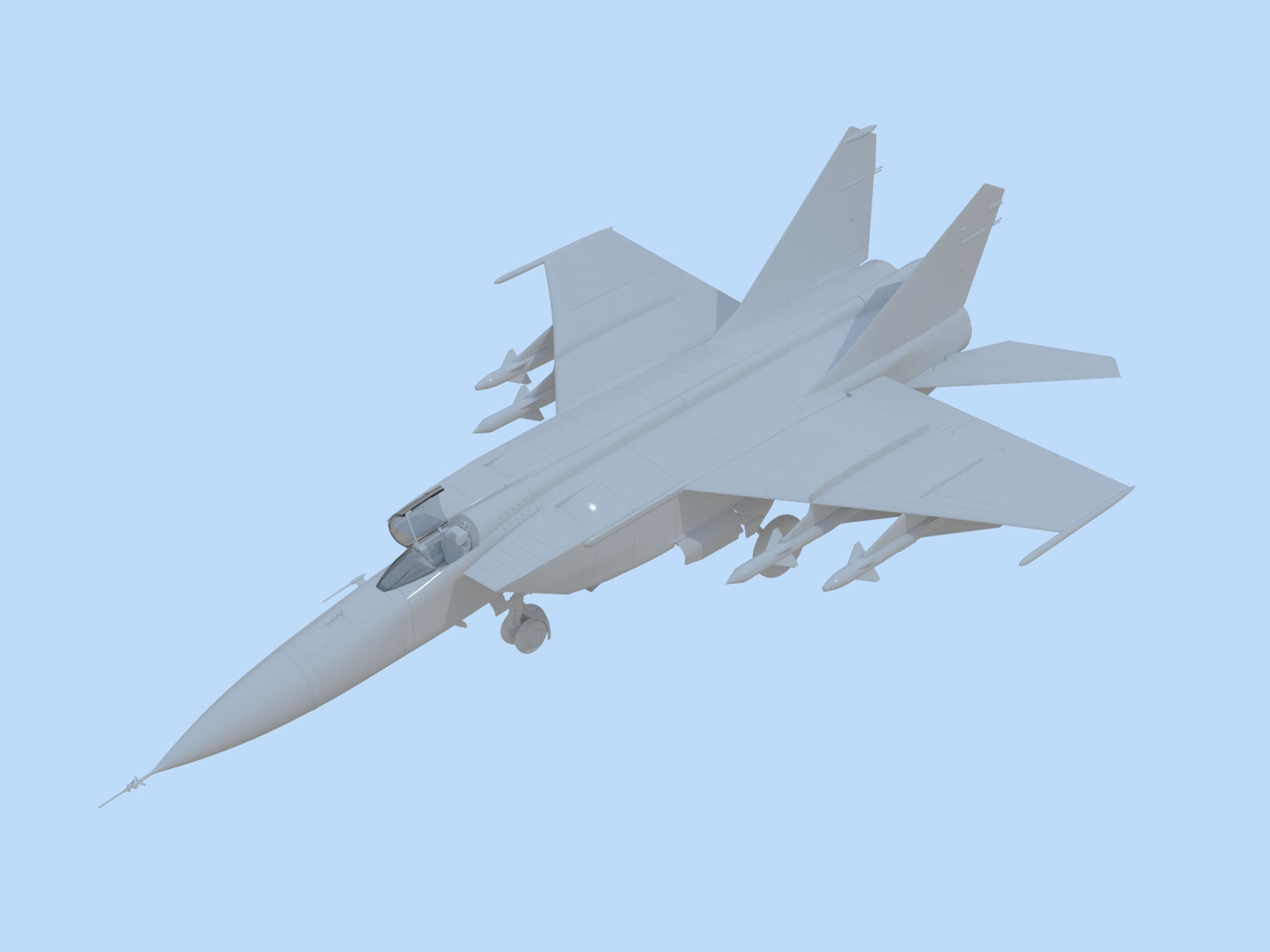 ICM MiG-25 PD Soviet Interceptor Fighter 1/48 Scale 48903