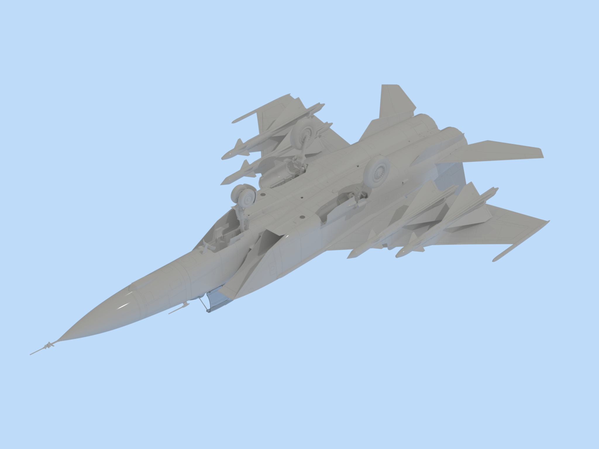 ICM MiG-25 PD Soviet Interceptor Fighter 1/48 Scale 48903