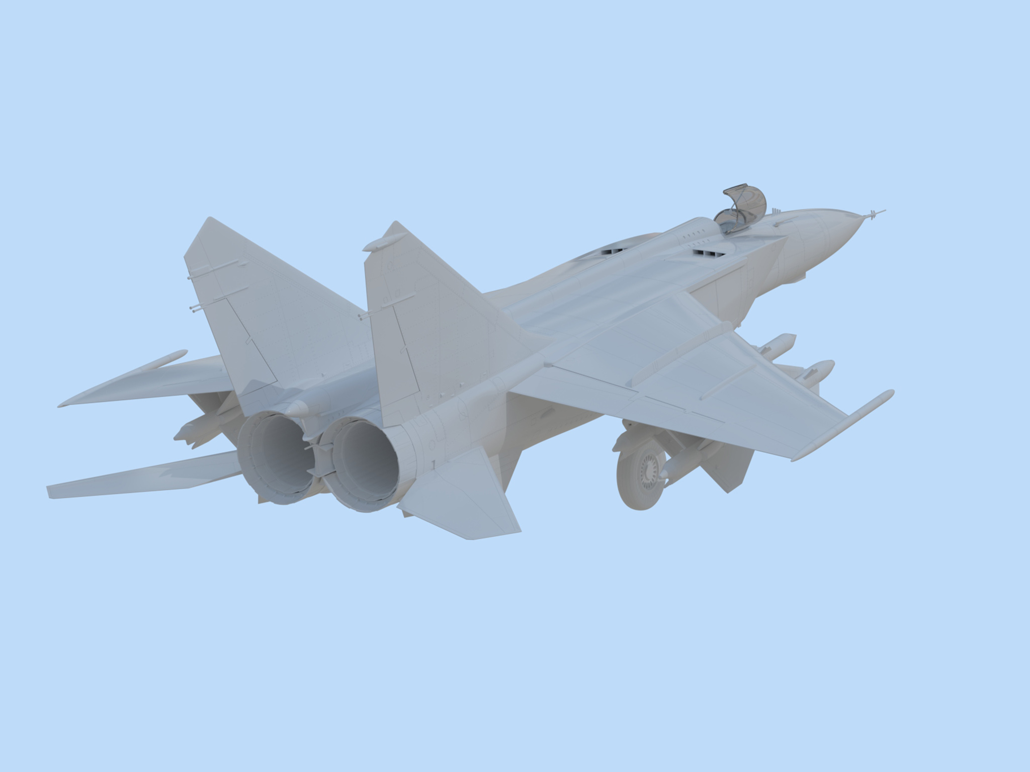 ICM MiG-25 PD Soviet Interceptor Fighter 1/48 Scale 48903