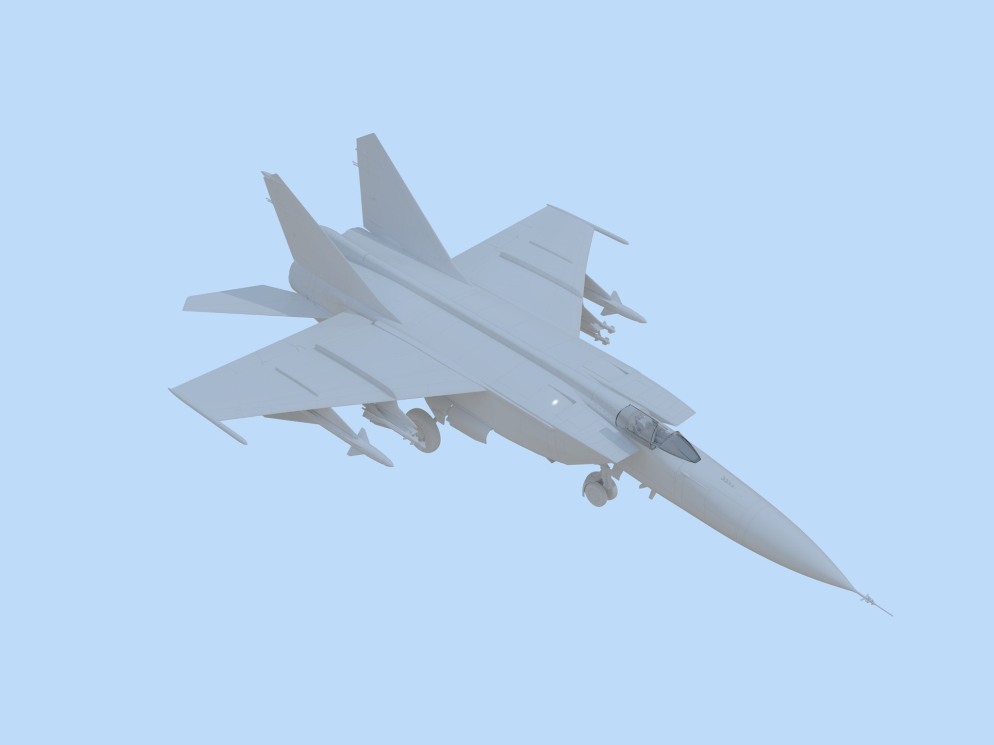 ICM MiG-25 PD Soviet Interceptor Fighter 1/48 Scale 48903