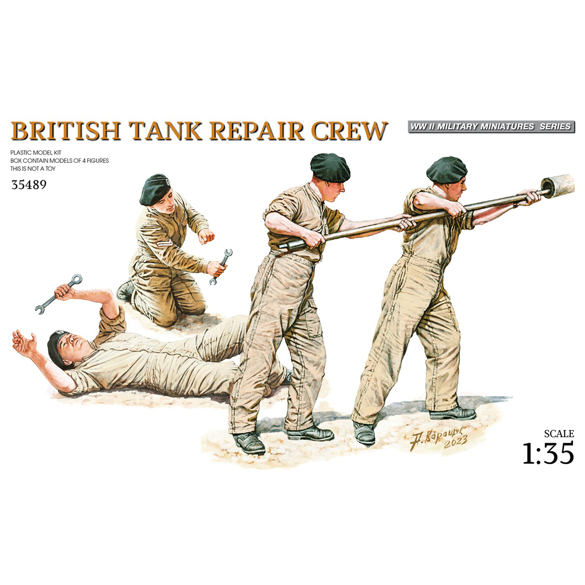 Miniart British Tank Repair Crew Set of 4 1/35 Scale 35489