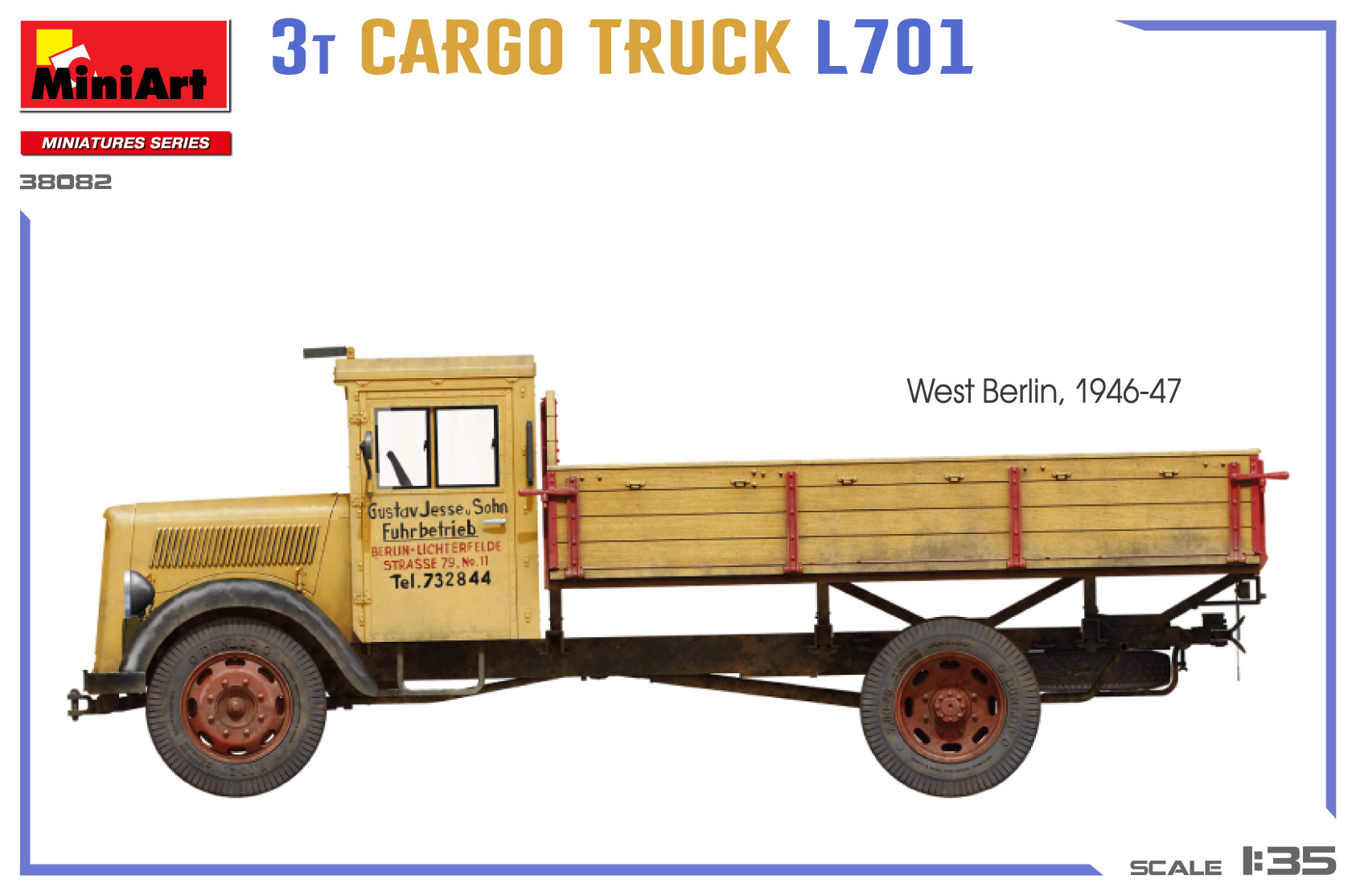Miniart 3T Cargo Truck L701 1/35 Scale 38082