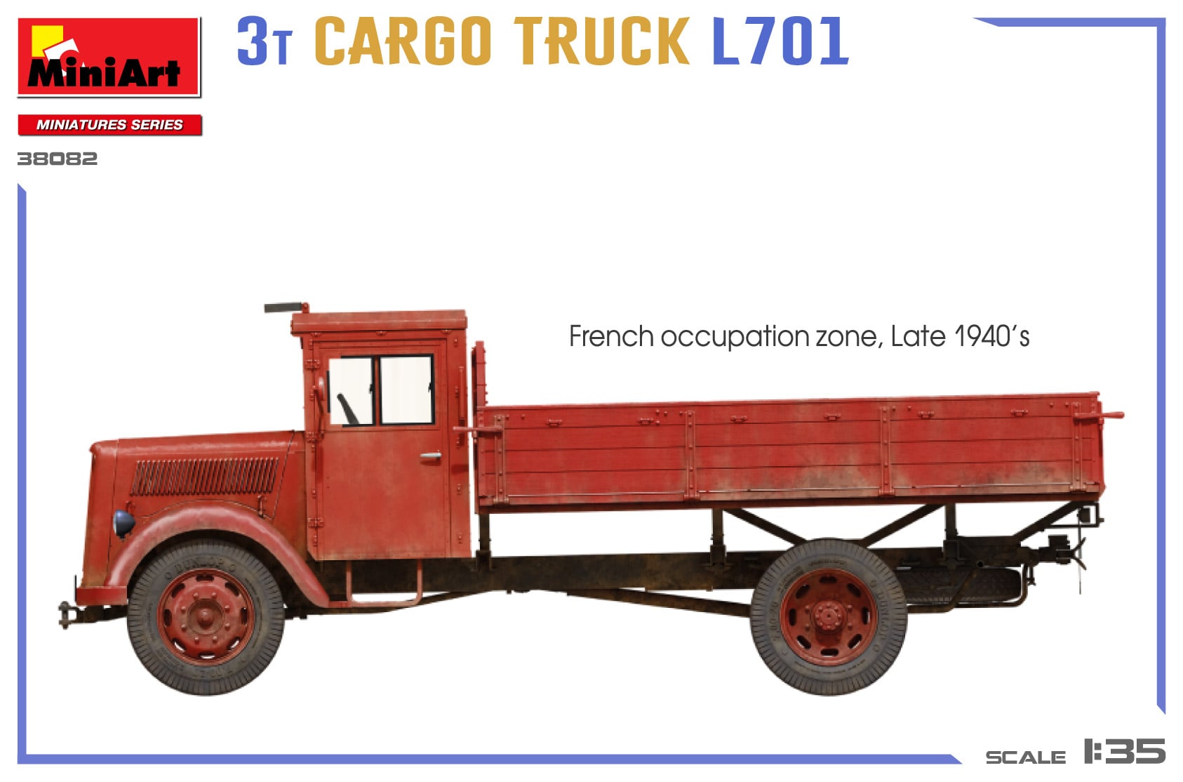 Miniart 3T Cargo Truck L701 1/35 Scale 38082