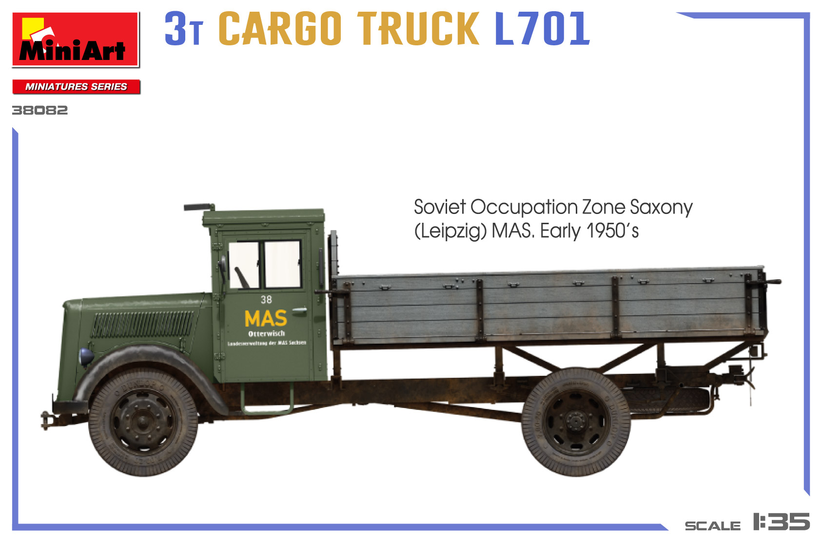 Miniart 3T Cargo Truck L701 1/35 Scale 38082