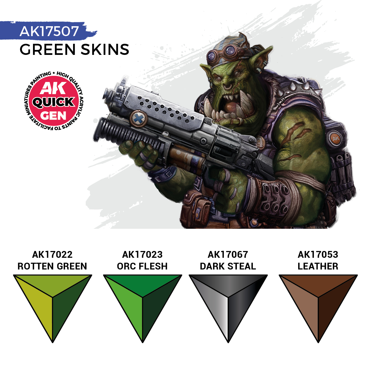 AK Interactive Quick Gen Green Skins Set of 4 AK17507 | Sunward