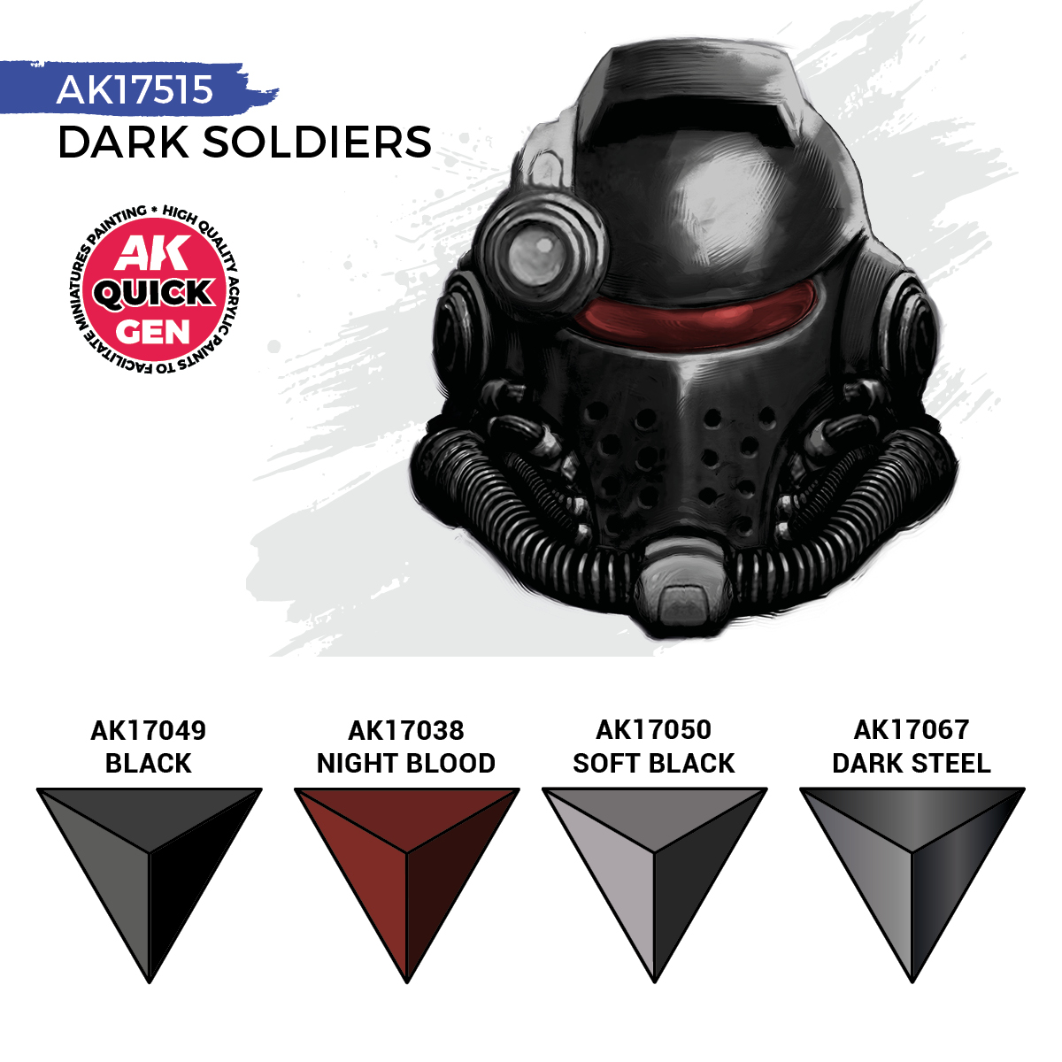 AK Interactive Quick Gen Dark Soldiers Set of 4 AK17515