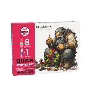 AK Interactive Quick Gen Starter Set of 9 Paints and 1 Brush AK17525
