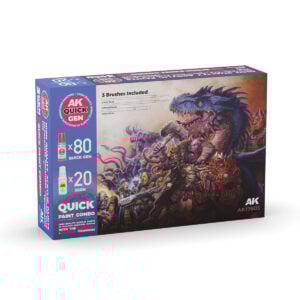 AK Interactive Quick Gen Quick Paint Combo Set of 100 Colors and 3 Brushes AK17603