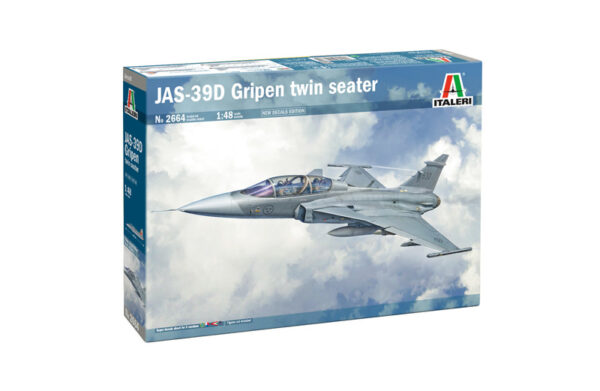 Box Italeri SAAB Swedish JAS-39C Gripen Twin Seater 1-48 Scale 2664
