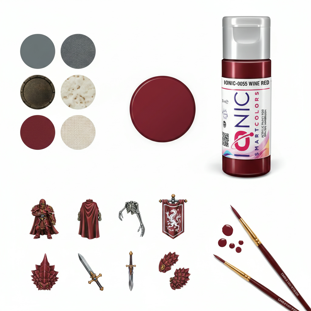 Ionic Wine Red Smart Acrylic Paint 20ml IONIC-0055
