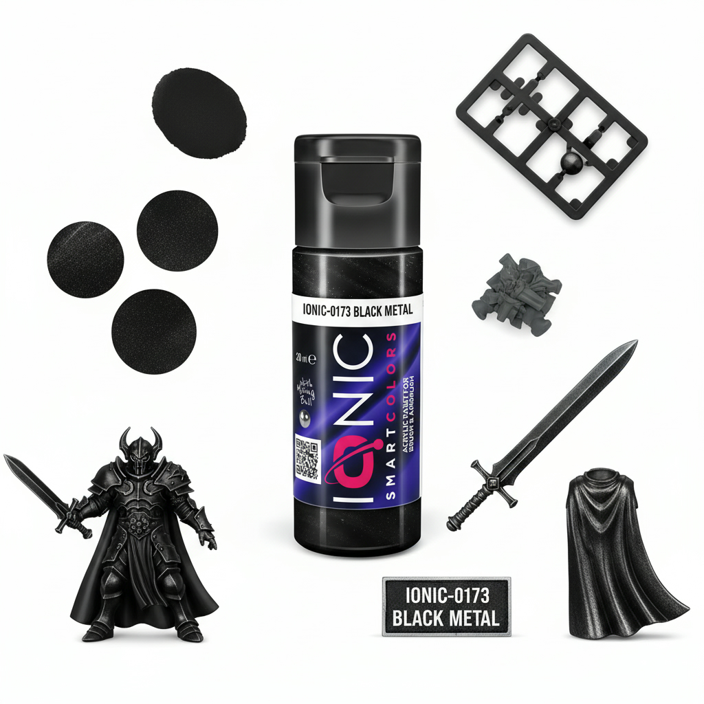 Ionic Black Metal Smart Acrylic Paint 20ml IONIC-0173