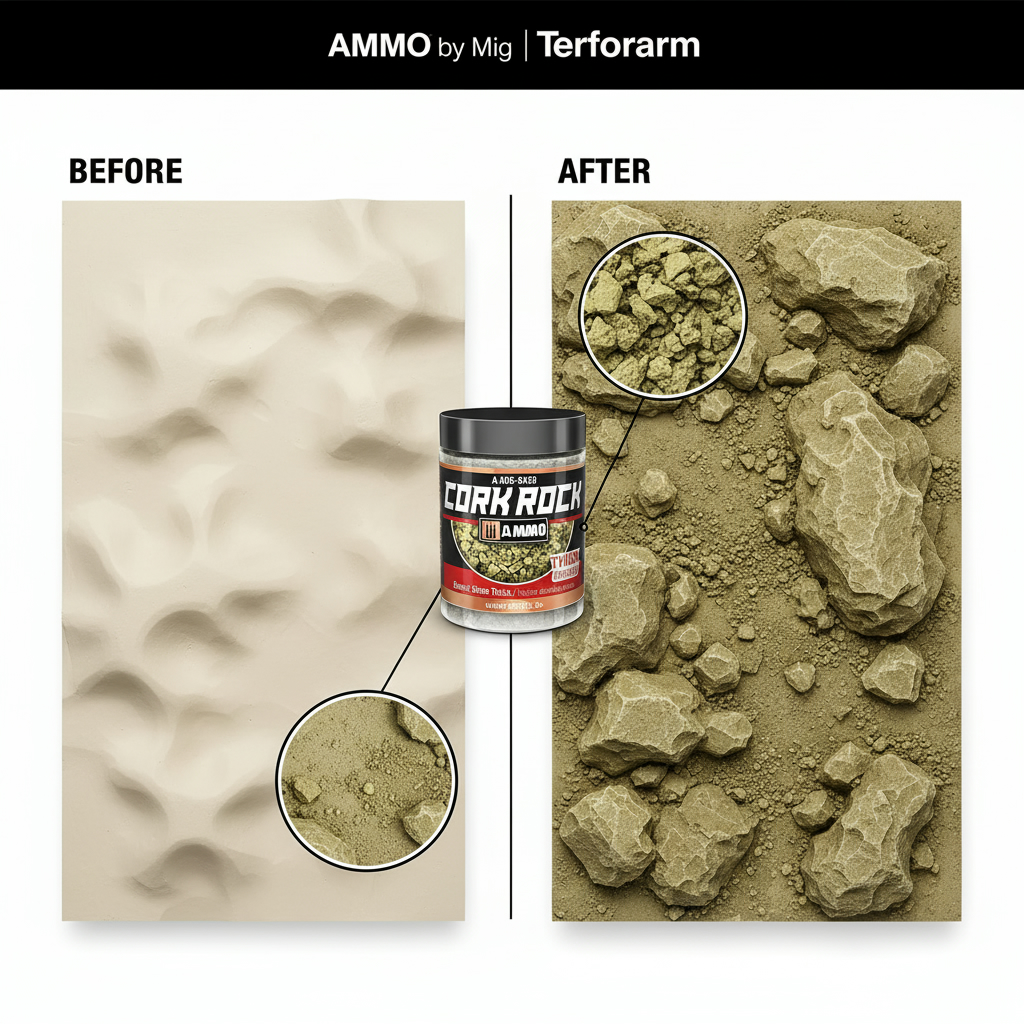 Ammo by Mig Terraform Cork Rock Desert Stone Thick 100ml AMIG8430