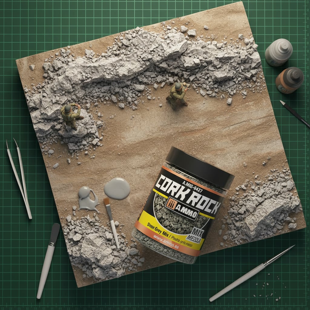 Ammo by Mig Terraform Cork Rock Stone Grey Mix 100ml AMIG8427