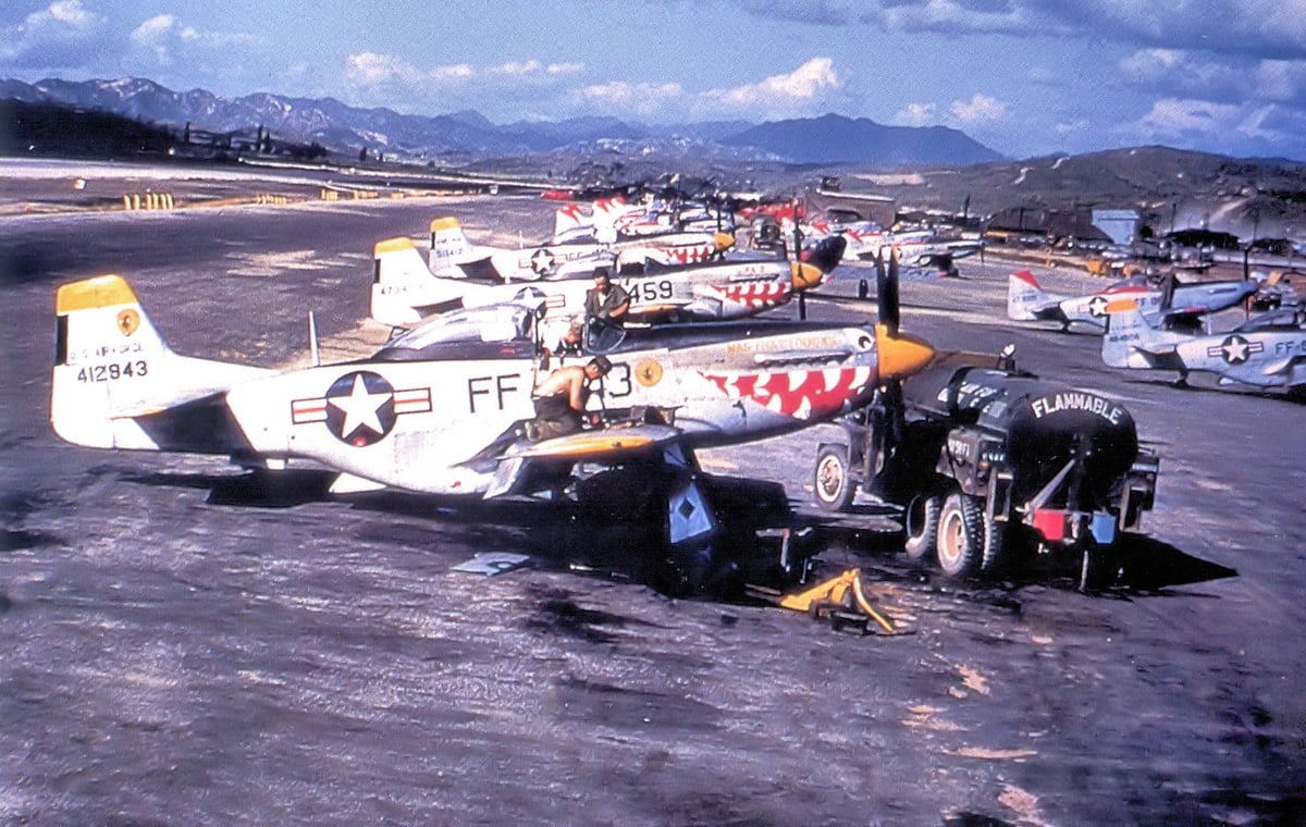 Mustang P51 on Runway