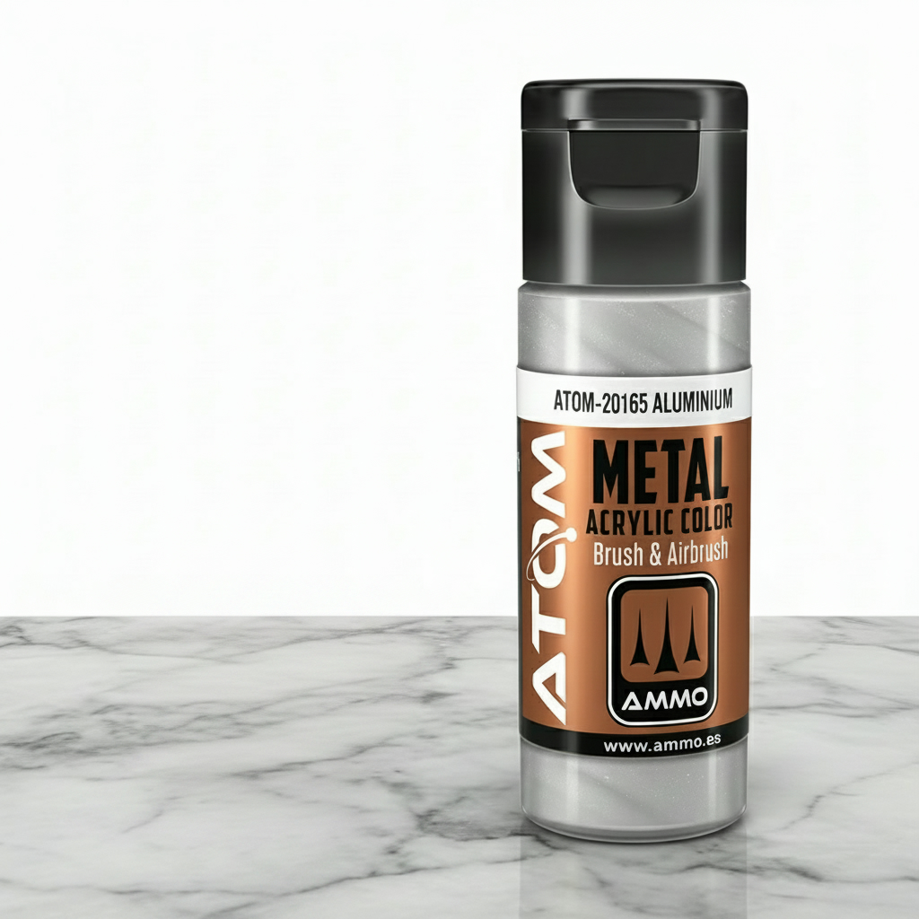ATOM Metallic Acrylic Paint Aluminium ATOM-20165