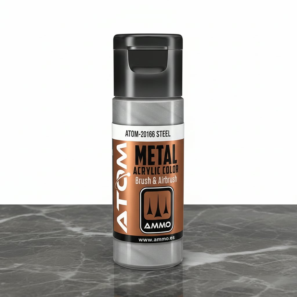 ATOM Metallic Acrylic Paint Steel ATOM-20166