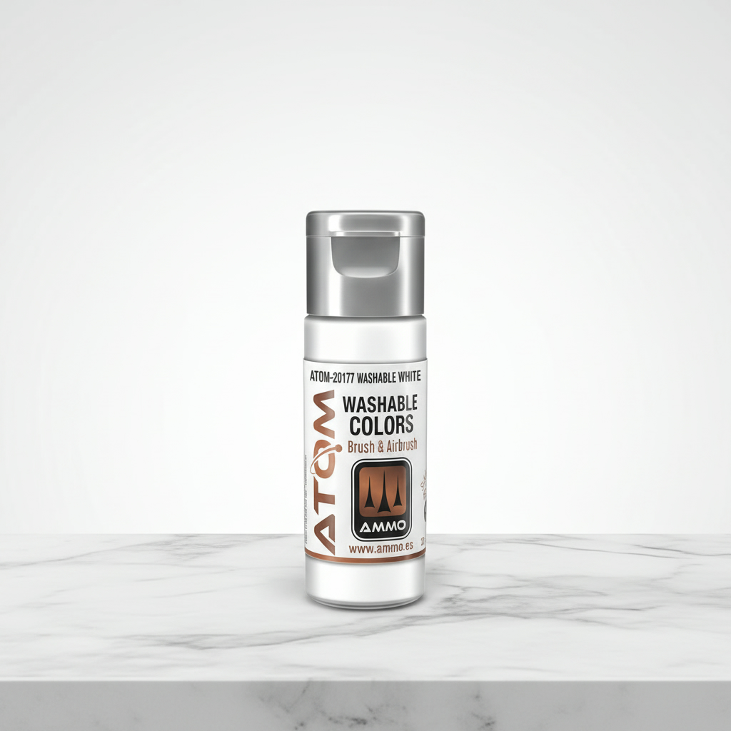 ATOM Washable Acrylic Paint White ATOM-20177