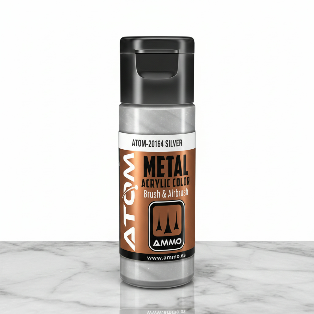 ATOM Metallic Acrylic Paint Silver ATOM-20164