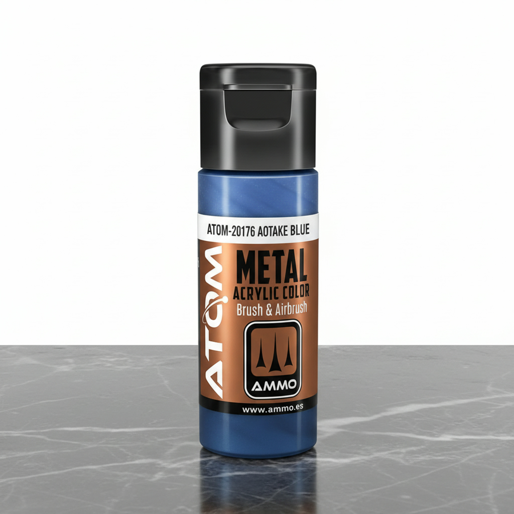 ATOM Metallic Acrylic Paint Aotake Blue ATOM-20176