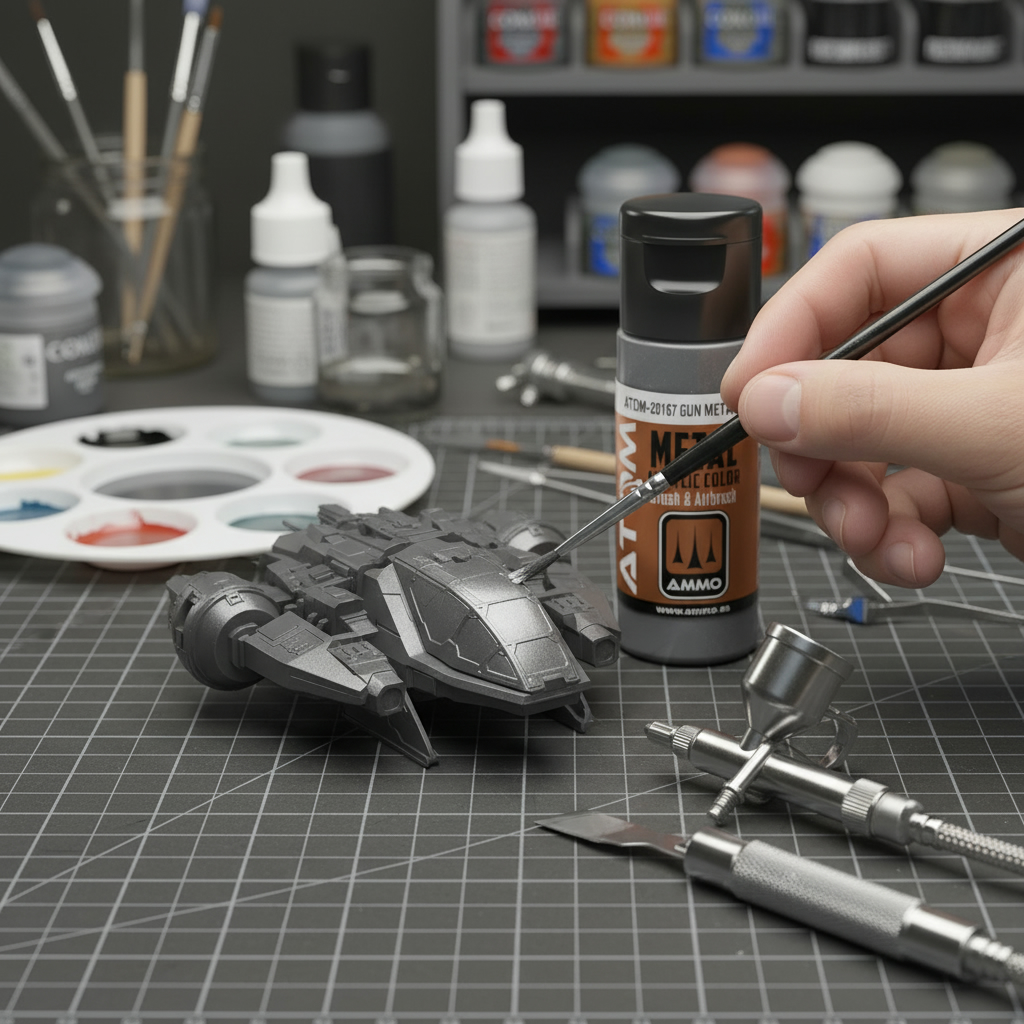 ATOM Metallic Acrylic Paint Gun Metal ATOM-20167