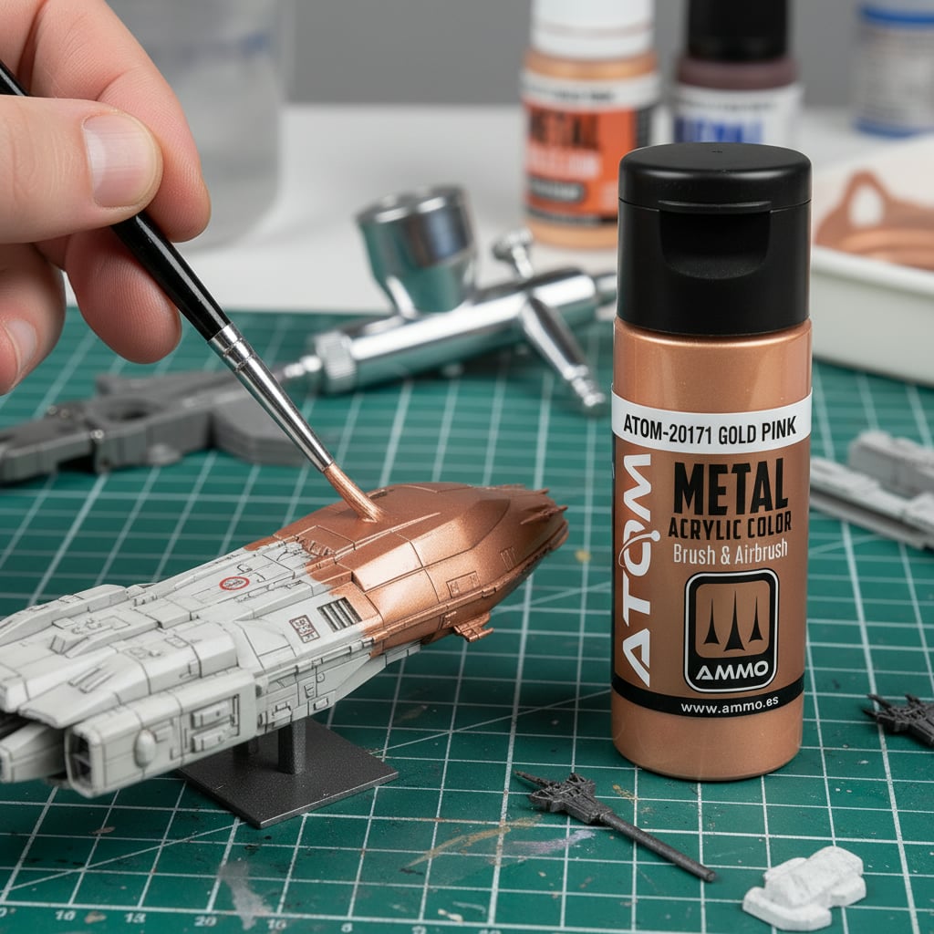 ATOM Metallic Acrylic Paint Gold Pink ATOM-20171