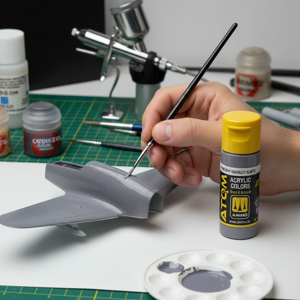 ATOM Color Acrylic Paint Grauviolett RLM75 ATOM-20147