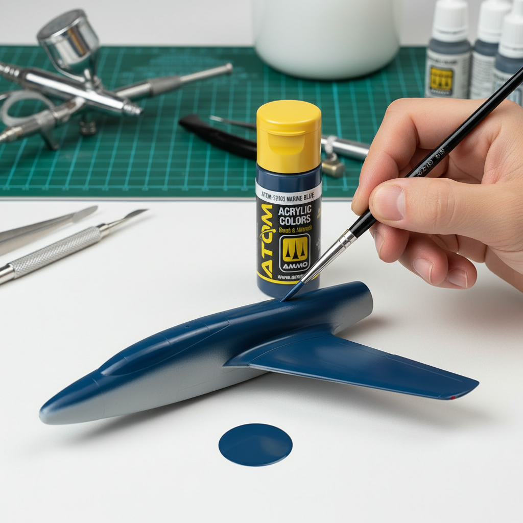 ATOM Color Acrylic Paint Marine Blue ATOM-20103