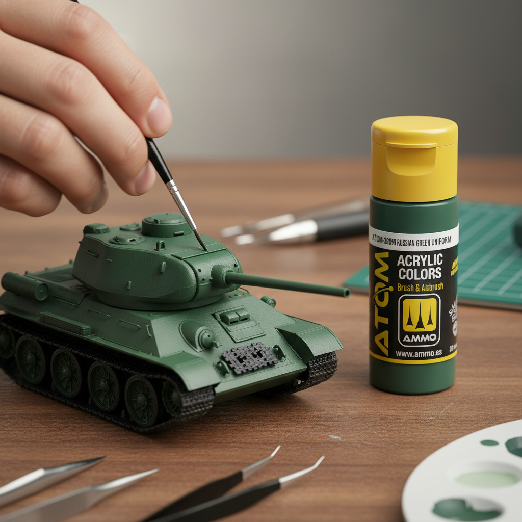 ATOM Color Acrylic Paint Russian Green Uniform ATOM-20099