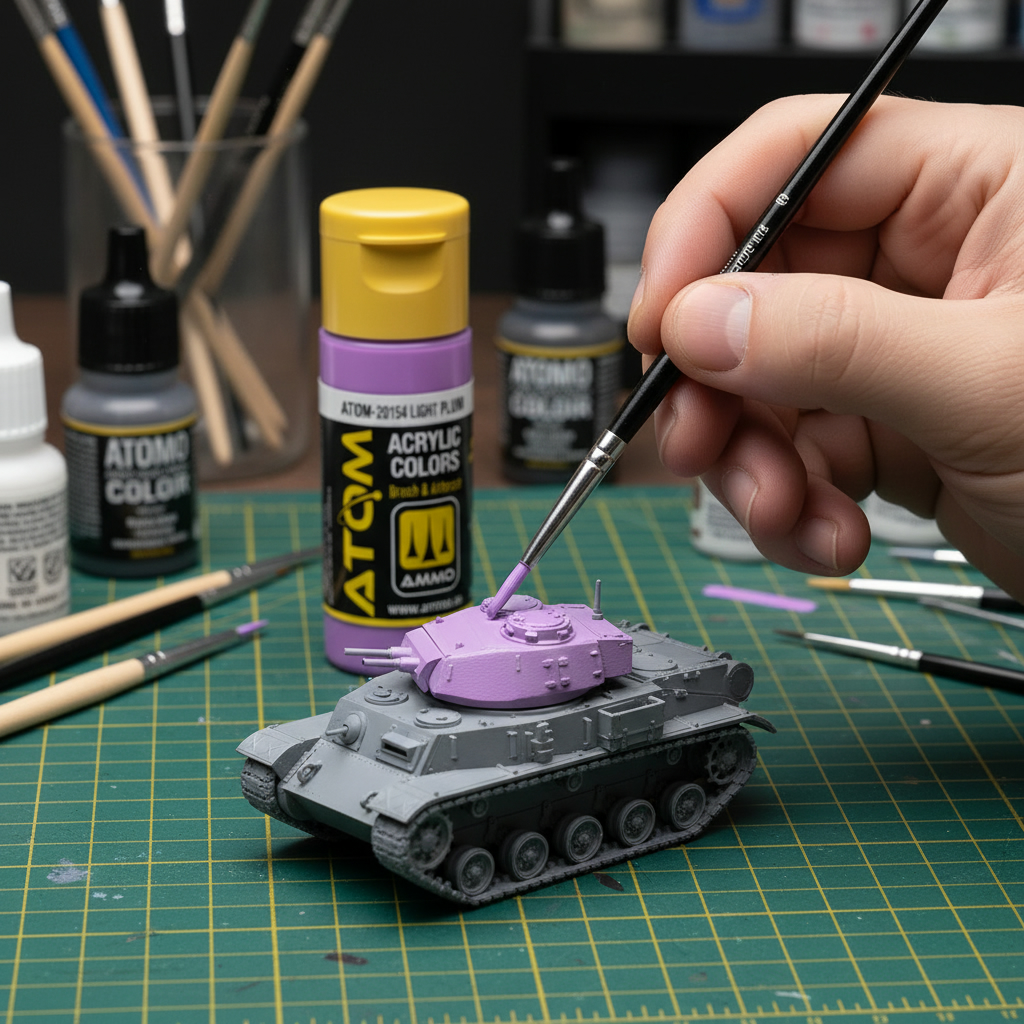 ATOM Color Acrylic Paint Light Plum ATOM-20154