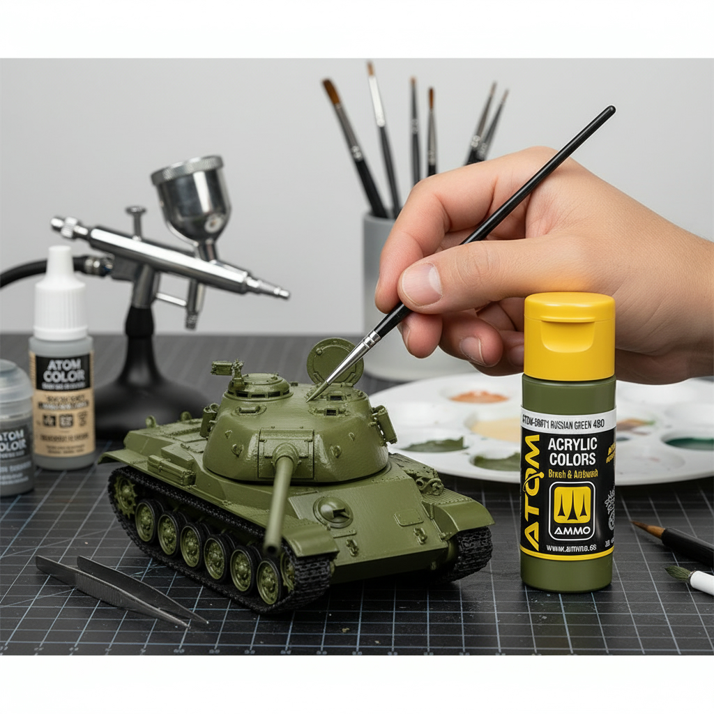 ATOM Color Acrylic Paint Russian Green 4BO ATOM-20071