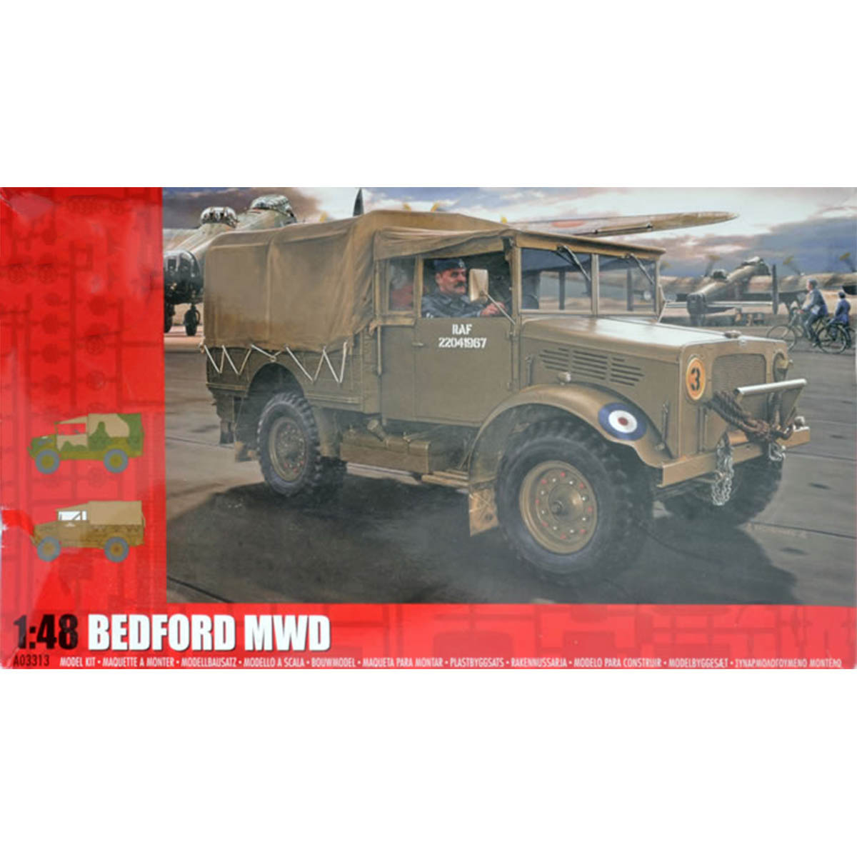 Airfix 1:48 15-CWT 4x2 Militär-LKW Modellbausatz - Britischer WWII Truck - Plastikmodell Zum Selberbauen
