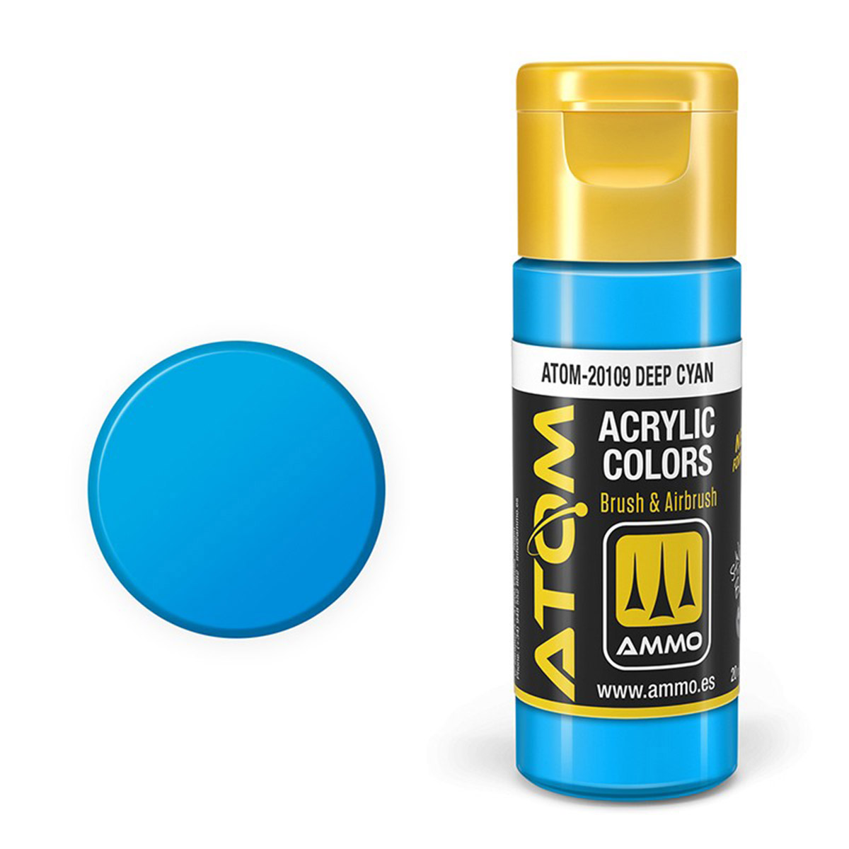 ATOM Color Acrylic Paint Deep Cyan ATOM-20109