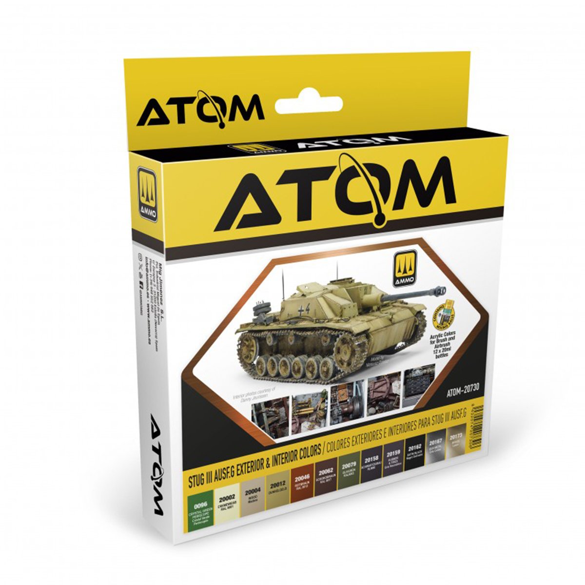 Ammo by Mig Stug III AUSF.G Exterior and Interior Colors Paint Set ATOM-20730
