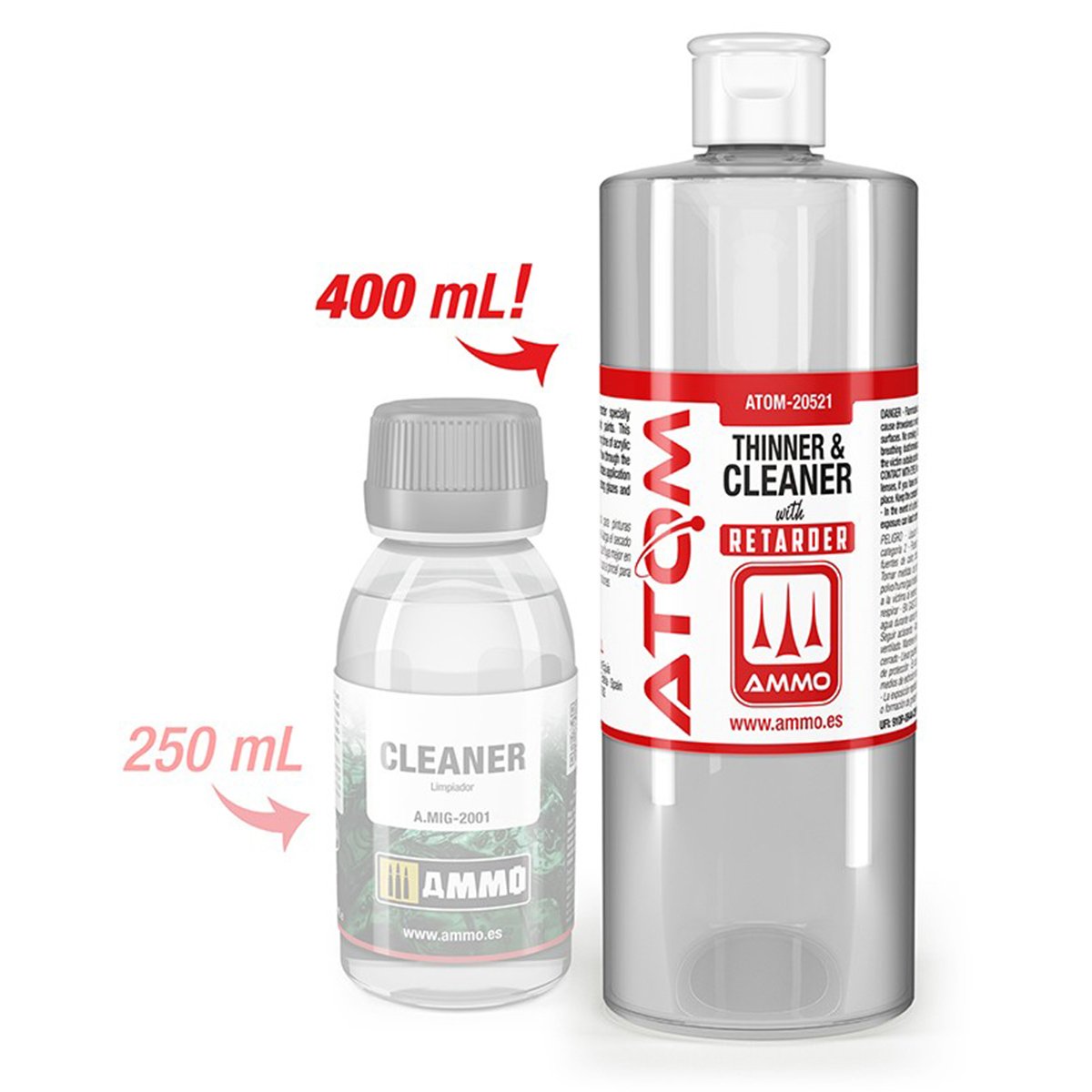 ATOM Ammo by Mig Thinner and Cleaner with Retarder 400ml ATOM-20521