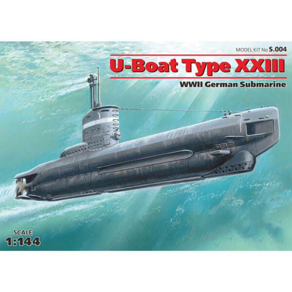 ICM U-Boat Type XXIII WWII German Submarine 1/144 Scale S.004