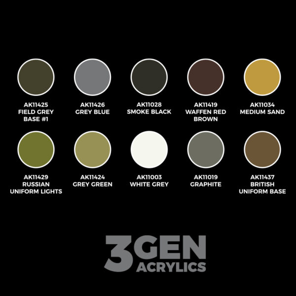 AK Interactive 3rd Generation German Panzergrenadier Europe Paint Set AKI 11781