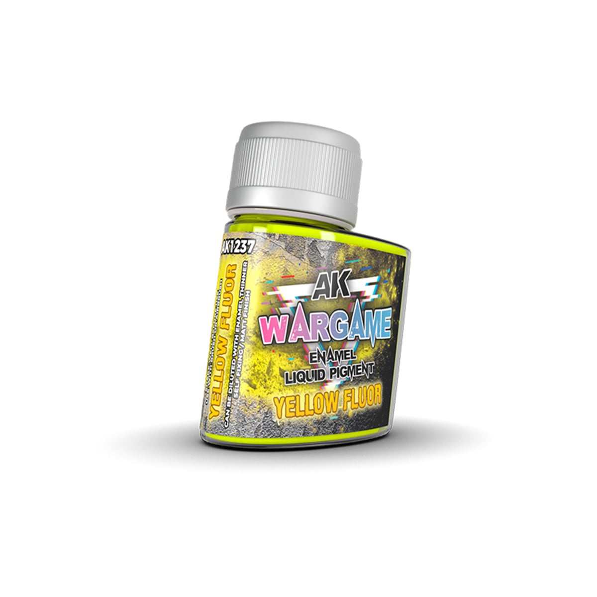 AK Interactive Wargame Enamel Liquid Pigments Yellow Fluor 35ml AK1237