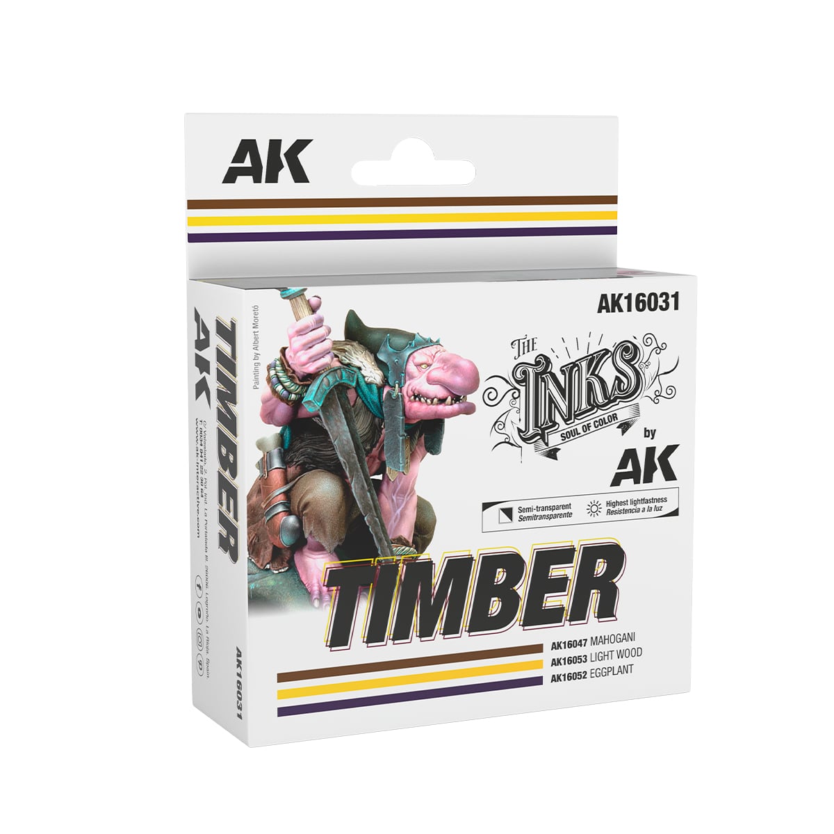 AK Interactive The Inks Timber Colors Set Of 3 AK16031