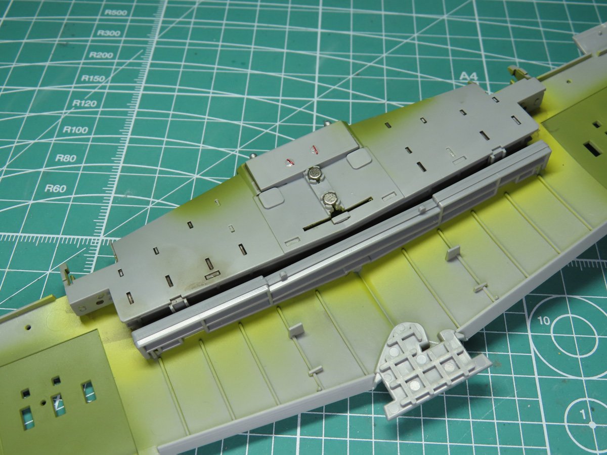 Gluing Landing Gear Bay to Wing