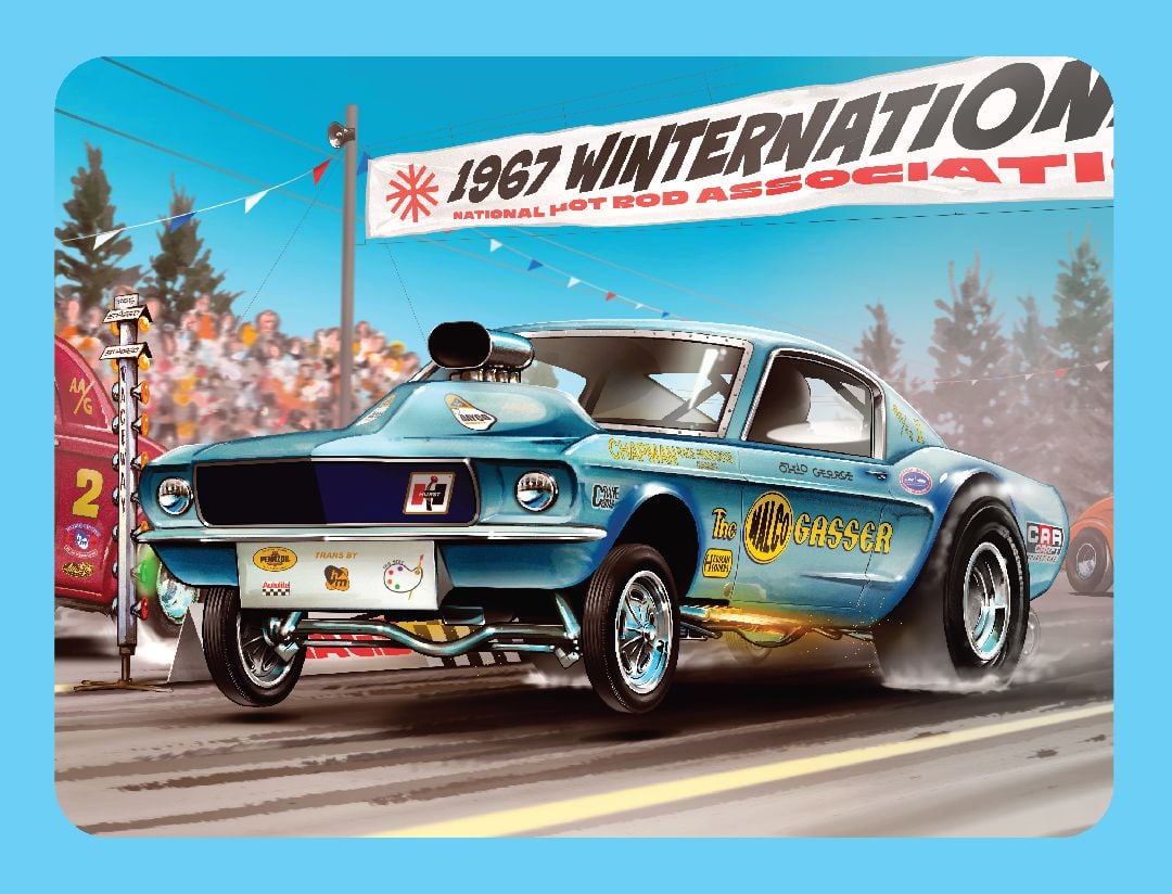 MPC George Malco Gasser Mustang with Collectors Tin 1/25 Scale MPC1027