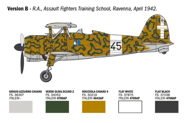 Italeri Fiat CR.42 Falco Assault Night Fighter 1/48 Scale 2842
