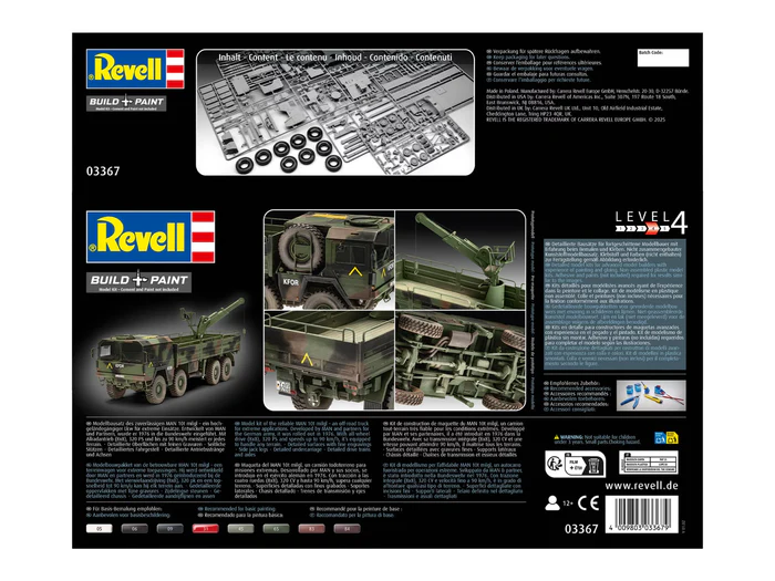 Revell Man 10T Miilgl 8x8 Truck 1/35 Scale 03367
