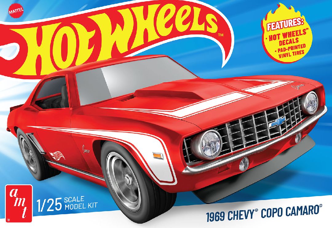 AMT 1969 Chevy Camaro COPO Hot Wheels 1/25 Scale 1497