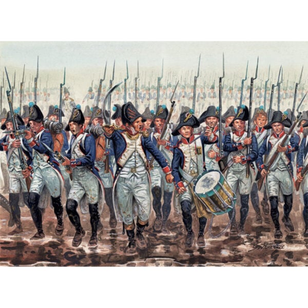 Italeri French Infantry 1798 - 1805 Set of 48 Napoleonic Wars 1/72 Scale 6092