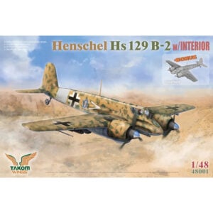 Takom Wings Henschel HS 129 B-2 with Interior and Clear Parts 1/48 Scale 48001
