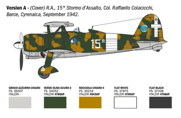 Italeri Fiat CR.42 Falco Assault Night Fighter 1/48 Scale 2842