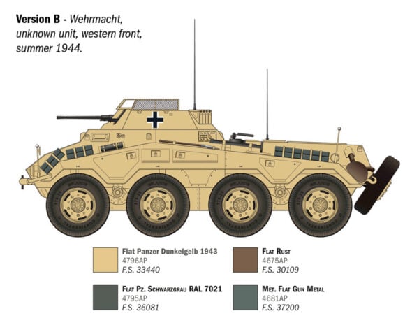 Italeri Sd. Kfz. 234/1 Armoured Car 1/35 Scale 6757