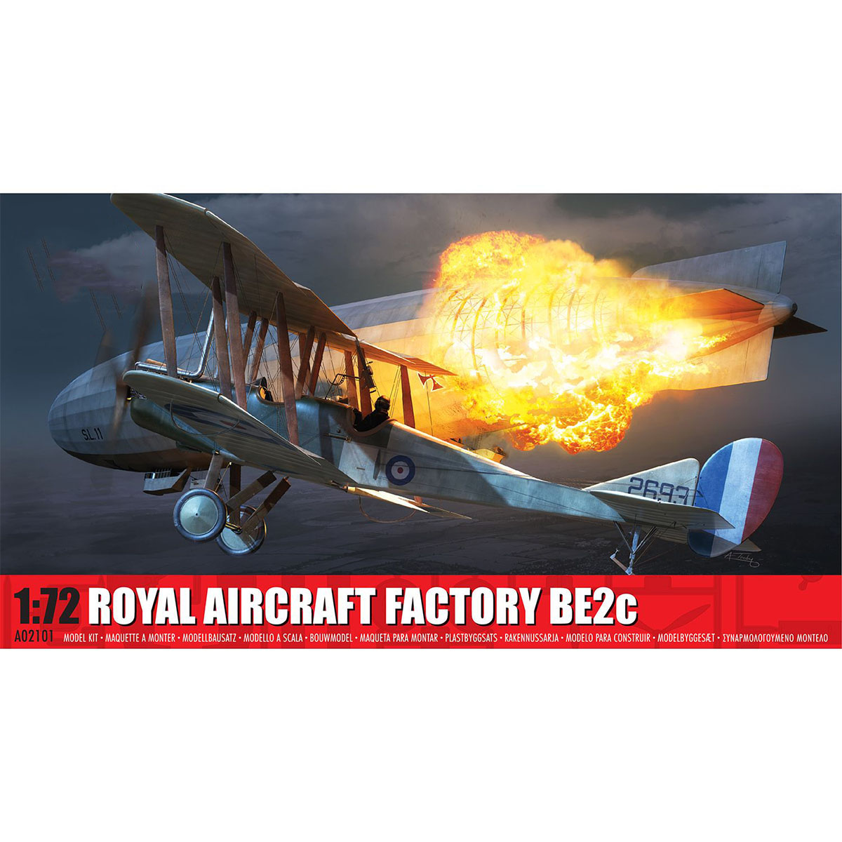Airfix Royal Aircraft Factory BE2c 1/72 Scale A02101